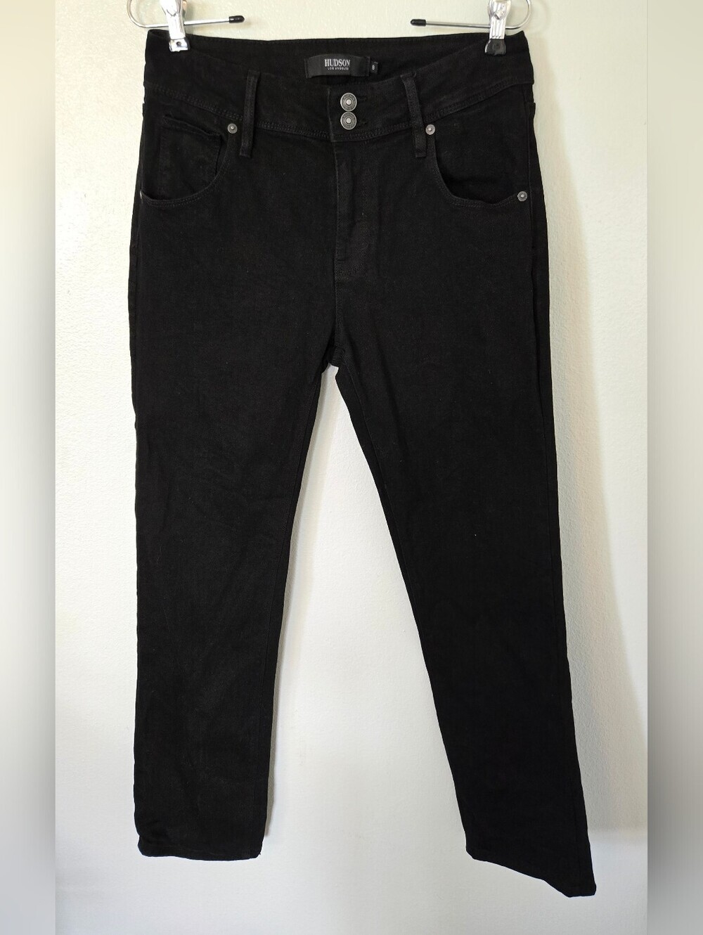 Hudson | Black Straight Leg Denim Jeans Size 8